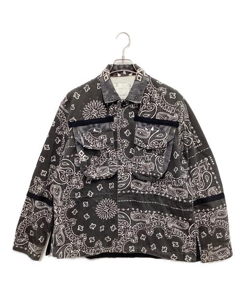 sacai（サカイ）sacai (サカイ) 22SS Bandana Print Blouson グレー サイズ:1の古着・服飾アイテム