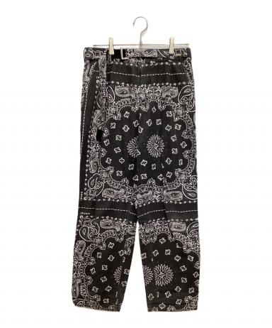 中古・古着通販】sacai (サカイ) Bandana Print Pants ブラック サイズ