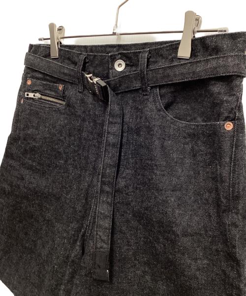 sacai（サカイ）sacai (サカイ) BEYONDEXX (ビヨンデックス) コラボビヨンデックスデニムショーツ ブラック サイズ:1の古着・服飾アイテム