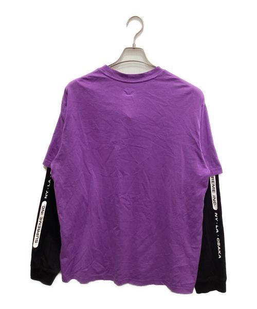SUPREME（シュプリーム）SUPREME (シュプリーム) Inc Paneled L/S TOP パープル サイズ:Lの古着・服飾アイテム