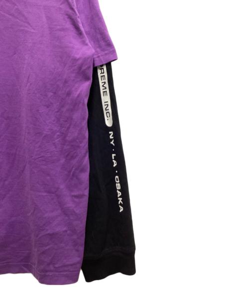 SUPREME（シュプリーム）SUPREME (シュプリーム) Inc Paneled L/S TOP パープル サイズ:Lの古着・服飾アイテム