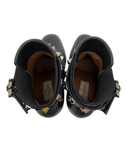 VALENTINO GARAVANI（ヴァレンティノ・ガラヴァーニ）VALENTINO GARAVANI (ヴァレンティノ・ガラヴァーニ) ロックスタッズ サイドゴアブーツ ブラック サイズ:36の古着・服飾アイテム