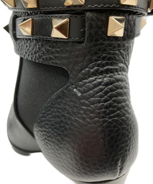 VALENTINO GARAVANI（ヴァレンティノ・ガラヴァーニ）VALENTINO GARAVANI (ヴァレンティノ・ガラヴァーニ) ロックスタッズ サイドゴアブーツ ブラック サイズ:36の古着・服飾アイテム