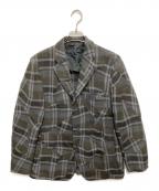 ISSEY MIYAKE MENイッセイミヤケメン）の古着「変形チェックウールテーラードジャケット」｜グレー