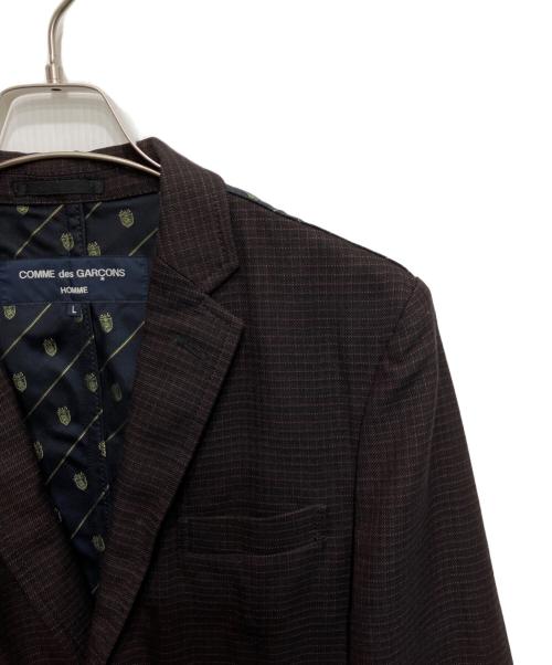 COMME des GARCONS HOMME（コムデギャルソン オム）COMME des GARCONS HOMME (コムデギャルソン オム) 06AW サイドラインテーラードジャケット ブラウン サイズ:Lの古着・服飾アイテム