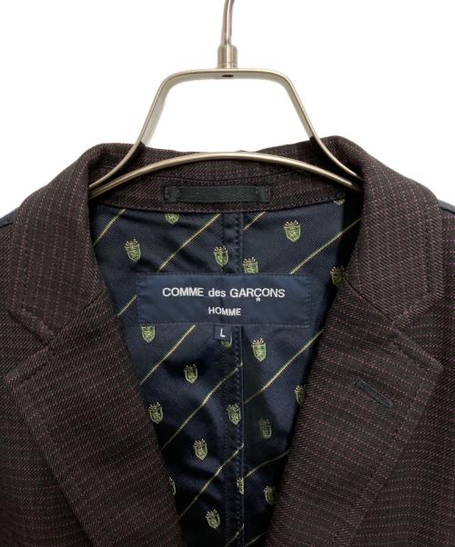 COMME des GARCONS HOMME（コムデギャルソン オム）COMME des GARCONS HOMME (コムデギャルソン オム) 06AW サイドラインテーラードジャケット ブラウン サイズ:Lの古着・服飾アイテム