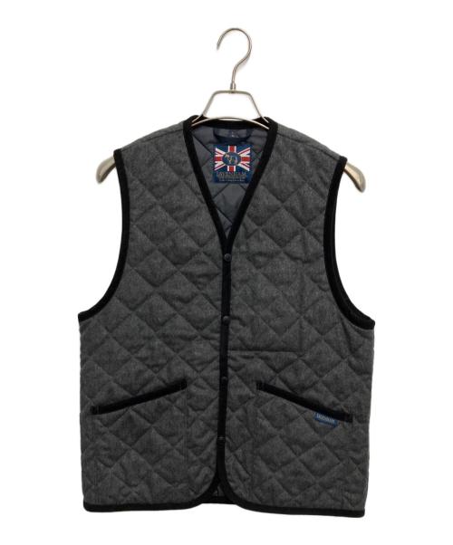 LAVENHAM（ラベンハム）LAVENHAM (ラベンハム) ウールキルティングベスト グレー サイズ:Lの古着・服飾アイテム