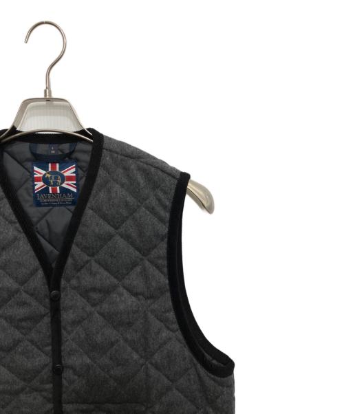 LAVENHAM（ラベンハム）LAVENHAM (ラベンハム) ウールキルティングベスト グレー サイズ:Lの古着・服飾アイテム