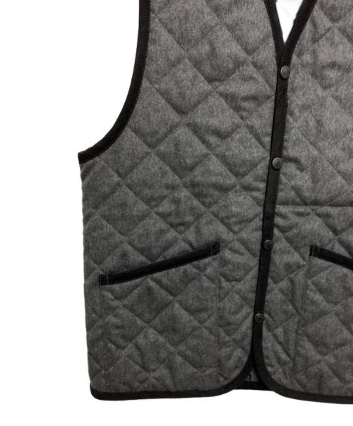 LAVENHAM（ラベンハム）LAVENHAM (ラベンハム) ウールキルティングベスト グレー サイズ:Lの古着・服飾アイテム
