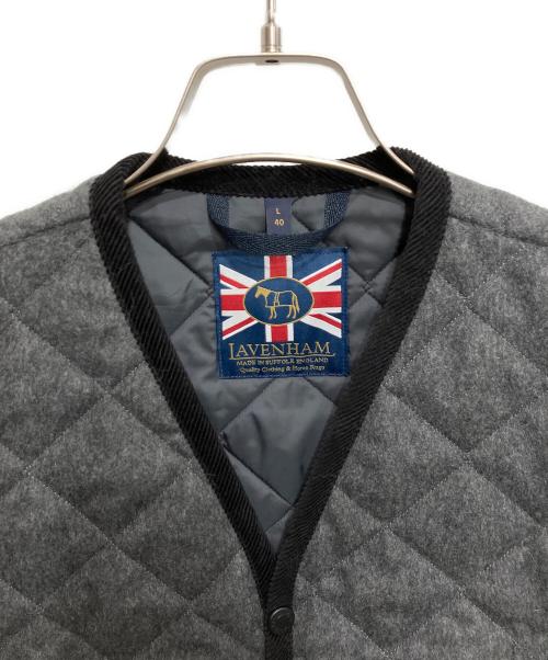 LAVENHAM（ラベンハム）LAVENHAM (ラベンハム) ウールキルティングベスト グレー サイズ:Lの古着・服飾アイテム