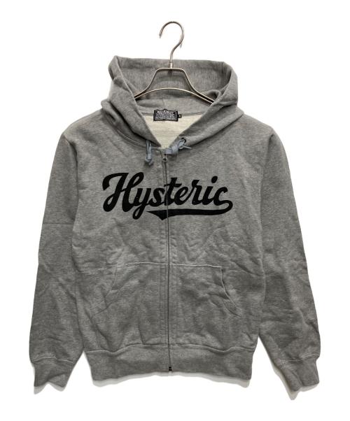 Hysteric Glamour（ヒステリックグラマー）Hysteric Glamour (ヒステリックグラマー) TEAM LOGOジップパーカー グレー サイズ:Sの古着・服飾アイテム