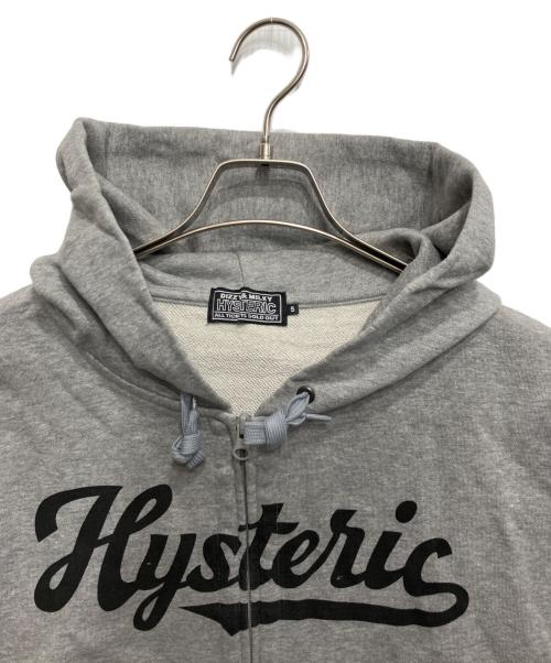 Hysteric Glamour（ヒステリックグラマー）Hysteric Glamour (ヒステリックグラマー) TEAM LOGOジップパーカー グレー サイズ:Sの古着・服飾アイテム