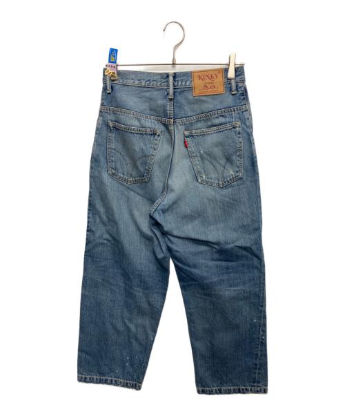 Hysteric Glamour（ヒステリックグラマー）Hysteric Glamour (ヒステリックグラマー) DOODING ANIMALS 8分丈ワイドデニムパンツ インディゴ サイズ:27の古着・服飾アイテム