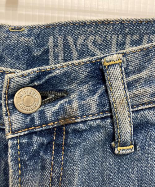 Hysteric Glamour（ヒステリックグラマー）Hysteric Glamour (ヒステリックグラマー) DOODING ANIMALS 8分丈ワイドデニムパンツ インディゴ サイズ:27の古着・服飾アイテム