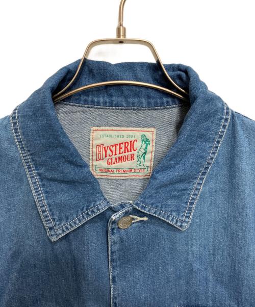 Hysteric Glamour（ヒステリックグラマー）Hysteric Glamour (ヒステリックグラマー) HYS CIRCLE GIRL オーバーサイズデニムジャケット ブルー サイズ:Freeの古着・服飾アイテム
