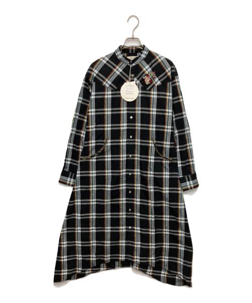 Hysteric Glamour（ヒステリックグラマー）Hysteric Glamour (ヒステリックグラマー) HYSTERIC GUITAR刺繍 ウエスタンロングシャツワンピース ブラック サイズ:FREE 未使用品の古着・服飾アイテム