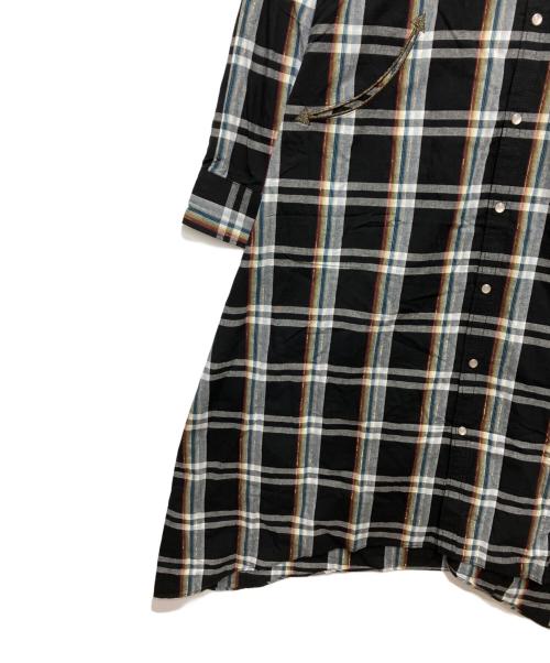 Hysteric Glamour（ヒステリックグラマー）Hysteric Glamour (ヒステリックグラマー) HYSTERIC GUITAR刺繍 ウエスタンロングシャツワンピース ブラック サイズ:FREE 未使用品の古着・服飾アイテム