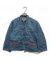 Hysteric Glamour（ヒステリックグラマー）の古着「RED EYE FLASH刺繍 デニムチャイナジャケット」｜ブルー