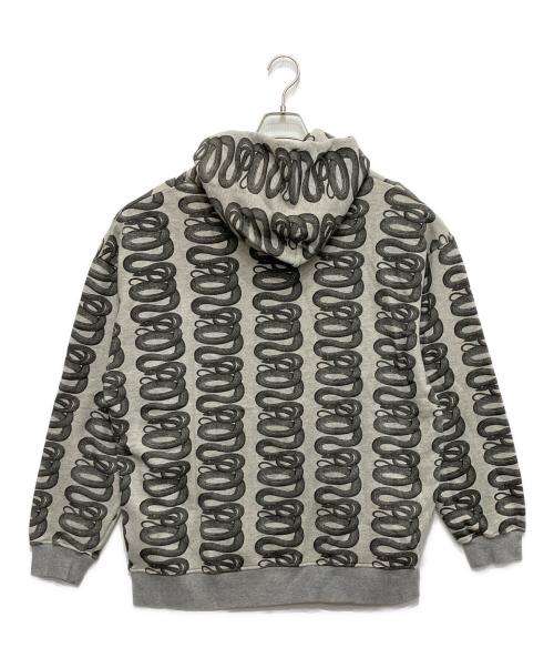 hysterics（ヒステリックス）hysterics (ヒステリックス) SNAKE LOOP柄 オーバーサイズパーカー グレー サイズ:FREEの古着・服飾アイテム