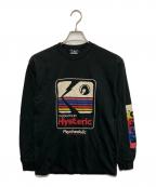 Hysteric Glamourヒステリックグラマー）の古着「PSYCH GRAPHICSロングスリーブカットソー」｜ブラック