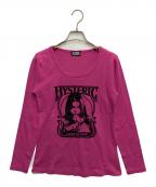 Hysteric Glamourヒステリックグラマー）の古着「GLORY OF LOVEロングスリーブカットソー」｜ピンク