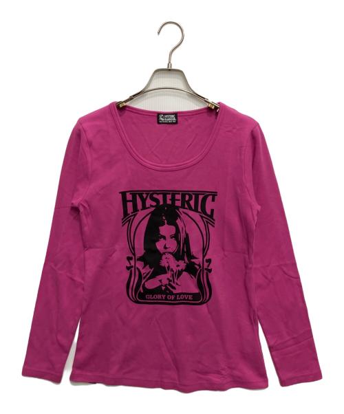 Hysteric Glamour（ヒステリックグラマー）Hysteric Glamour (ヒステリックグラマー) GLORY OF LOVEロングスリーブカットソー ピンク サイズ:FREEの古着・服飾アイテム