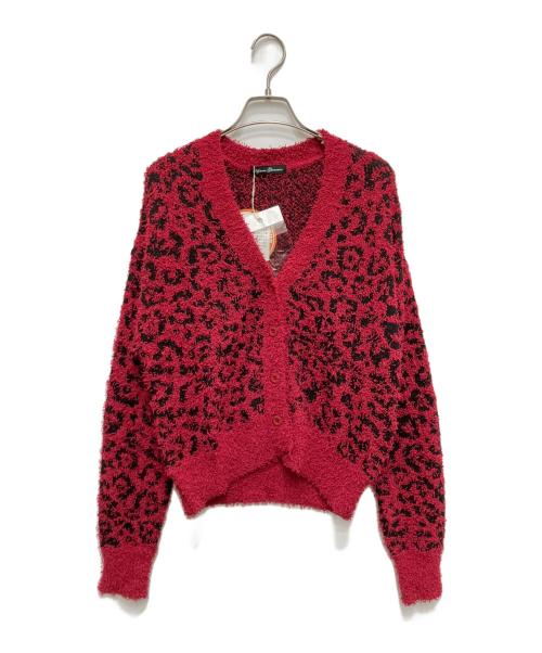 Hysteric Glamour（ヒステリックグラマー）Hysteric Glamour (ヒステリックグラマー) アニマル柄カーディガン ブラック×レッド サイズ:FREE 未使用品の古着・服飾アイテム