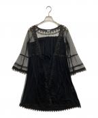 Hysteric Glamourヒステリックグラマー）の古着「SKULL プリント チュールカーディガン」｜ブラック