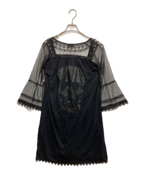 Hysteric Glamour（ヒステリックグラマー）Hysteric Glamour (ヒステリックグラマー) SKULL プリント チュールカーディガン ブラック サイズ:FREEの古着・服飾アイテム