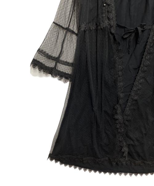 Hysteric Glamour（ヒステリックグラマー）Hysteric Glamour (ヒステリックグラマー) SKULL プリント チュールカーディガン ブラック サイズ:FREEの古着・服飾アイテム