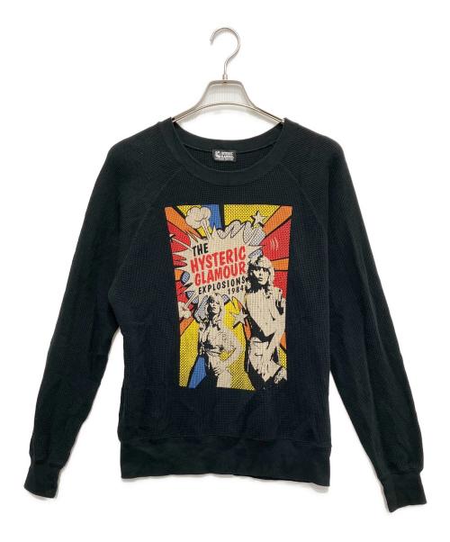 Hysteric Glamour（ヒステリックグラマー）Hysteric Glamour (ヒステリックグラマー) サーマルプリントカットソー ブラック サイズ:Freeの古着・服飾アイテム