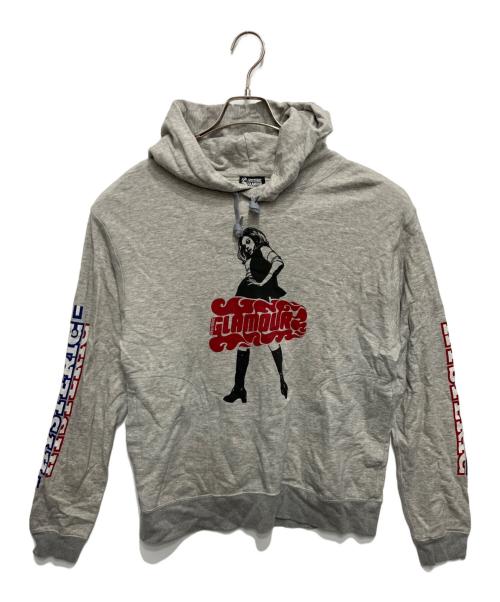 Hysteric Glamour（ヒステリックグラマー）Hysteric Glamour (ヒステリックグラマー) VIXEN GIRL プリント パーカー グレー サイズ:FREEの古着・服飾アイテム