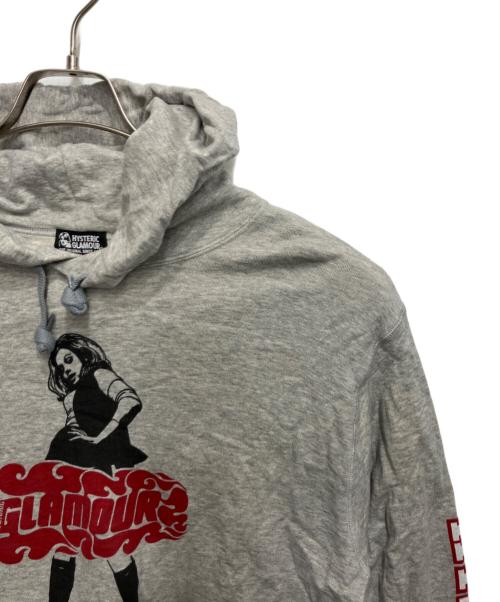 Hysteric Glamour（ヒステリックグラマー）Hysteric Glamour (ヒステリックグラマー) VIXEN GIRL プリント パーカー グレー サイズ:FREEの古着・服飾アイテム