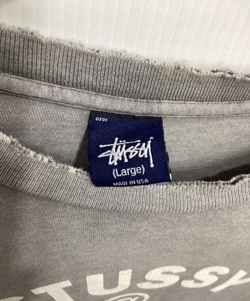 stussy（ステューシー）stussy (ステューシー) オールドプリントTシャツ グレー サイズ:Lの古着・服飾アイテム