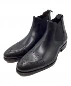 FLORENCEフローレンス）の古着「ウィングチップサイドゴアシューズ」｜ブラック