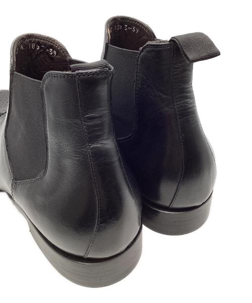 FLORENCE（フローレンス）florence (フローレンス) ウィングチップサイドゴアシューズ ブラック サイズ:39の古着・服飾アイテム