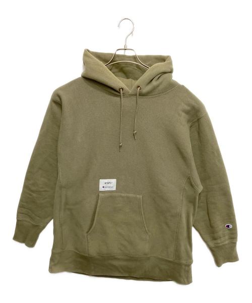 Champion REVERSE WEAVE（チャンピオン リバース ウィーブ）Champion REVERSE WEAVE (チャンピオン リバース ウィーブ) WTAPS (ダブルタップス) Academy Hooded カーキ サイズ:Lの古着・服飾アイテム