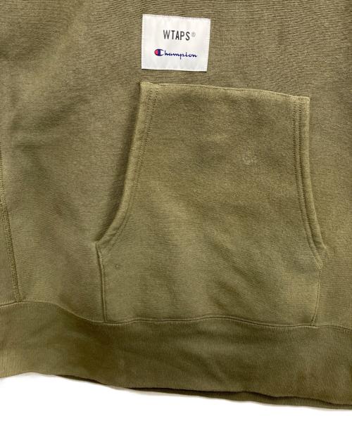 Champion REVERSE WEAVE（チャンピオン リバース ウィーブ）Champion REVERSE WEAVE (チャンピオン リバース ウィーブ) WTAPS (ダブルタップス) Academy Hooded カーキ サイズ:Lの古着・服飾アイテム