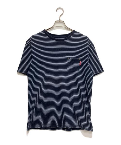 stussy（ステューシー）stussy (ステューシー) ポケットTシャツ ブルー サイズ:XLの古着・服飾アイテム