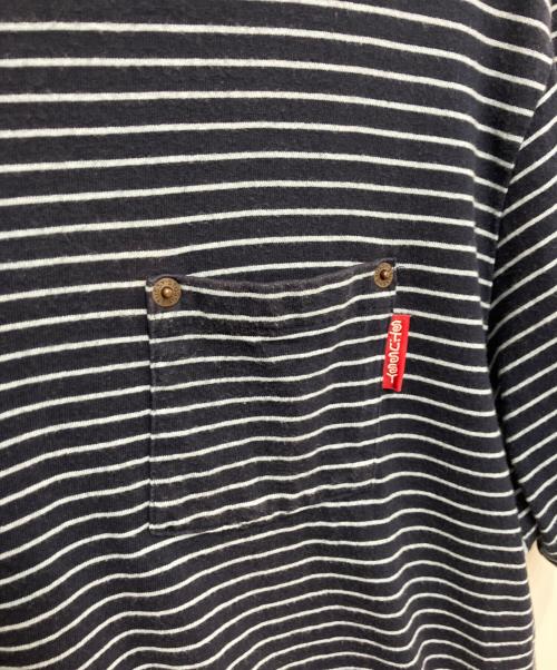 stussy（ステューシー）stussy (ステューシー) ポケットTシャツ ブルー サイズ:XLの古着・服飾アイテム