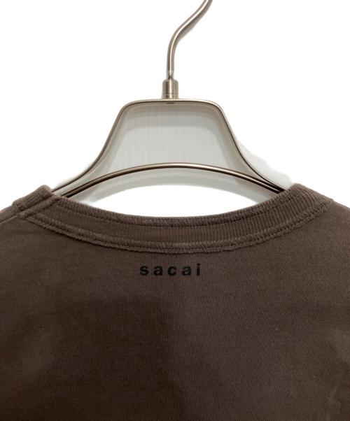 sacai（サカイ）sacai (サカイ) Flock Print T-Shirt ブラウン サイズ:2の古着・服飾アイテム