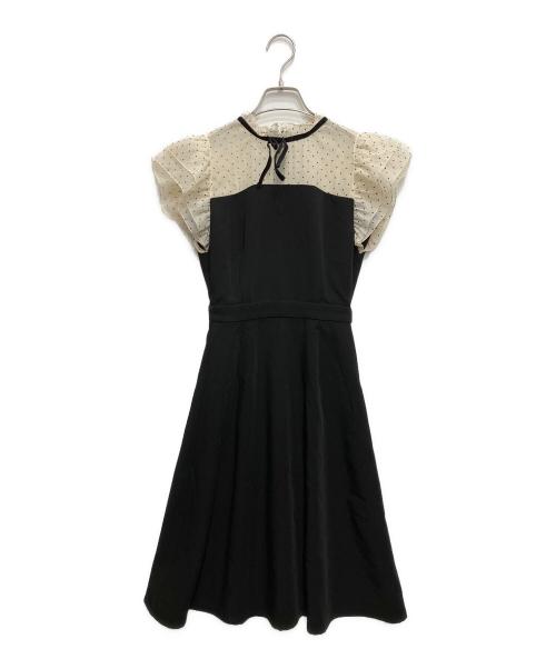 darich（ダーリッチ）darich (ダーリッチ) ドットフレアミディワンピース ブラック サイズ:freeの古着・服飾アイテム