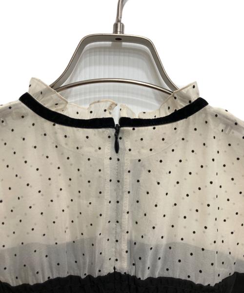 darich（ダーリッチ）darich (ダーリッチ) ドットフレアミディワンピース ブラック サイズ:freeの古着・服飾アイテム