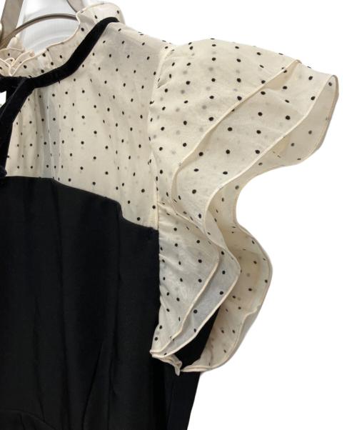darich（ダーリッチ）darich (ダーリッチ) ドットフレアミディワンピース ブラック サイズ:freeの古着・服飾アイテム