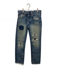 Denim & Supply Ralph Lauren（デニム＆サプライ ラルフローレン）の古着「ダメージ加工デニムパンツ」｜インディゴ