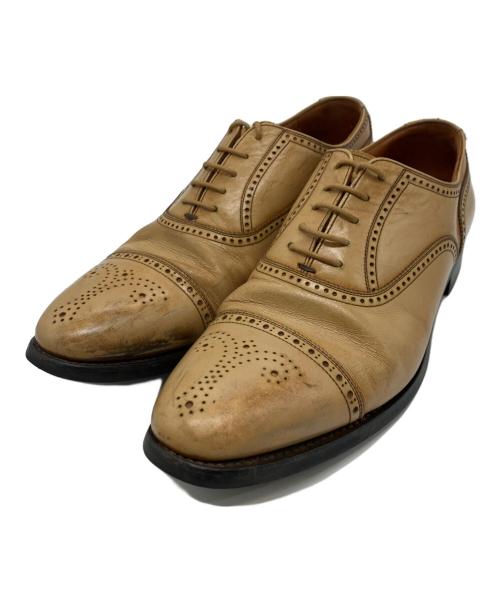 SCOTCH GRAIN（スコッチグレイン）SCOTCH GRAIN (スコッチグレイン) ウィングチップシューズ ベージュ サイズ:25 1/2の古着・服飾アイテム