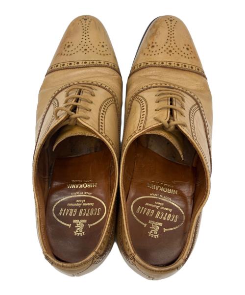 SCOTCH GRAIN（スコッチグレイン）SCOTCH GRAIN (スコッチグレイン) ウィングチップシューズ ベージュ サイズ:25 1/2の古着・服飾アイテム
