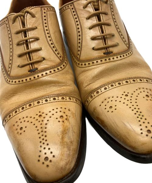 SCOTCH GRAIN（スコッチグレイン）SCOTCH GRAIN (スコッチグレイン) ウィングチップシューズ ベージュ サイズ:25 1/2の古着・服飾アイテム