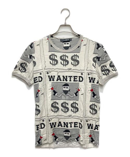 DOLCE & GABBANA（ドルチェ＆ガッバーナ）DOLCE & GABBANA (ドルチェ＆ガッバーナ) 総柄Tシャツ ホワイト サイズ:48の古着・服飾アイテム