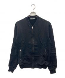 DOLCE & GABBANA（ドルチェ＆ガッバーナ）の古着「スウェットバイカージャケット」｜ブラック